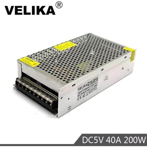 Power Supply Swich Power Source DC5V 4A 200W Driver Transformer 110V 220V AC-DC 5V SMPS For Led Display Light Lamp CNC CCTV