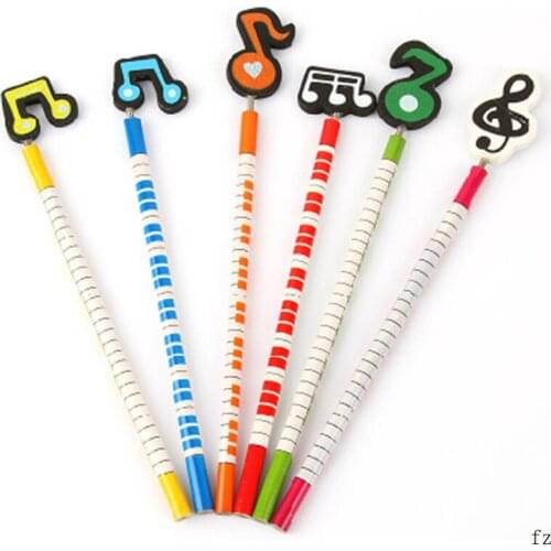 100 Pcs Music Pencil Treble Clef Pencil Wooden Pencils for Student Office School Supplies