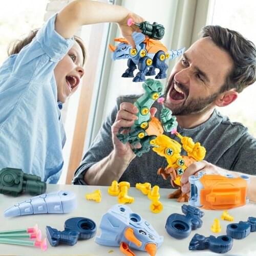 Childrens Dinosaur Construction Boy Toy Set Educational Designer Montessori Model Disassembly Assembly Puzzle Toys for Kid