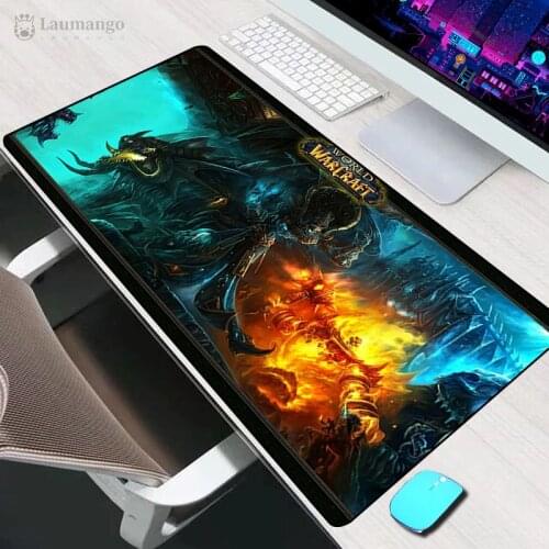 World of Warcraft Illidan Large Gaming Mouse Pad Lock Edge Mouse Mat Keyboard Table Desk Mat for Notebook Laptop Gamer Mousepad