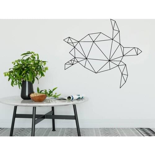 Cute Kids Room Wall Sticker Geometric Turtle Animal Decal Living Room Bedroom 3D Vinyl Mural Removable Wallpaper Hot Sale LC367