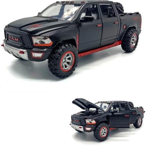 1:32 Simulation Alloy Car Model New Dodge-Ram TRX-Pickup Metal Car Model Sound And Light Pull Back Childs Boy Toy Car Gifts