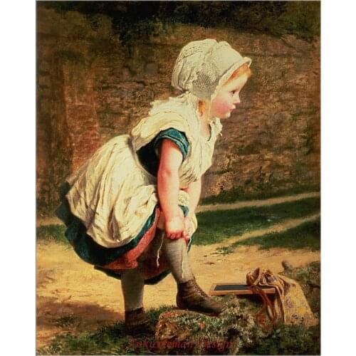 Needlework for embroidery DIY DMC - Counted Cross Stitch Kits 14 ct Oil painting - Wait For Me