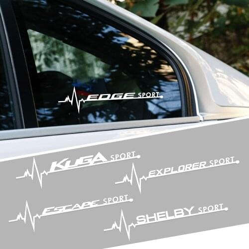 Car Side Window Trim Stickers For Ford Fiesta Mondeo Fusion Explorer Escape Shelby Edge Ecosport Kuga Mustang TAURUS Accessories