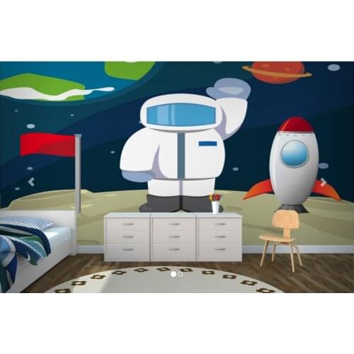 Custom papel de parede infantil, Spaceman Childrens Wallpaper Murals for children room living room TV wall vinyl papel DE parede