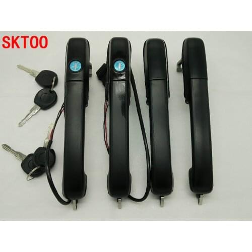 SKTOO 4pcs For vw Passat B4 door handle outer door handle with cylinder key a set four door handles