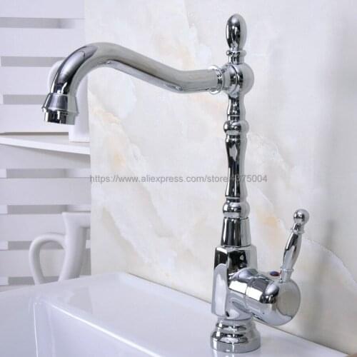 Bathroom Single Handle Hole Hot Cold Water Mixer Taps Wash Basin Bathroom Kitchen Deck Mounted Basin Faucet Nnf925