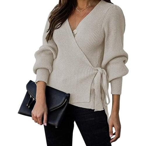 Lantern Sleeve Tie Sweater WMY120134