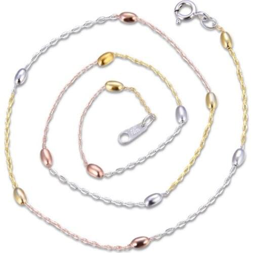 YJL104 New Fashion S925 Silver Jewelry Female 2.5 Car Flower Cross Pack 25 Bare Olive Colour Necklace Women