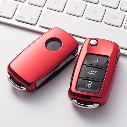 Car Key Fob Protection Cover Case for Skoda Golf7 Po-lo Tiguan Passat Jet-ta Wear-resistant, Soft, Anti-Scratch