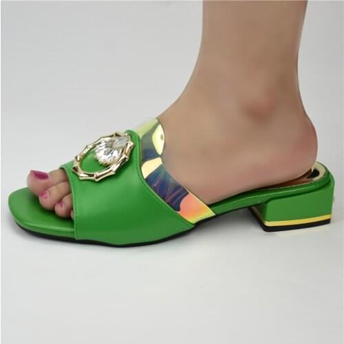 New Arrival Italian Style Slingbacks African Woman Slippers Simple Party Prom Summer Sandals Italy Low Heels Women Wedding Shoe