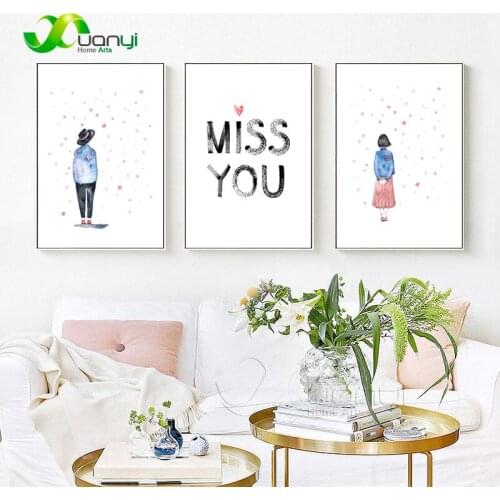 1 panel Nordic Abstract Oil Decoration Nordic Canvas Quotes Modular Wall Picture Prints Home Decoraction For Kids Room Unframed