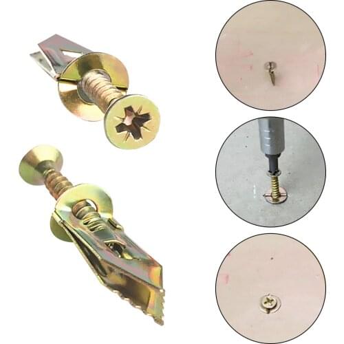 10 pcs Self Drilling Anchors Screws Drywall Anchor Self Tapping Screws Easy Application