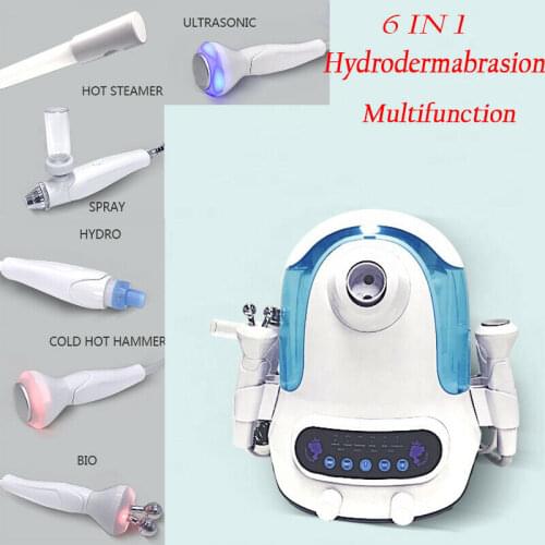 6 in 1 Hydrodermabrasion Peeling Electric Aromatherapy Steamer Oxygen Injection Skin Rejuvenation Machine Skin Cleansing Therapy