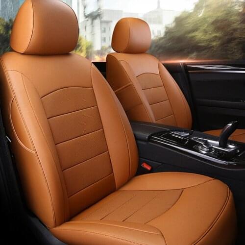 AUSFTORER Genuine Leather Seat Covers for Mercedes-Benz ML 350 320 300 400 500 550 Seat Cover Sets Car Seats Cushion Accessories