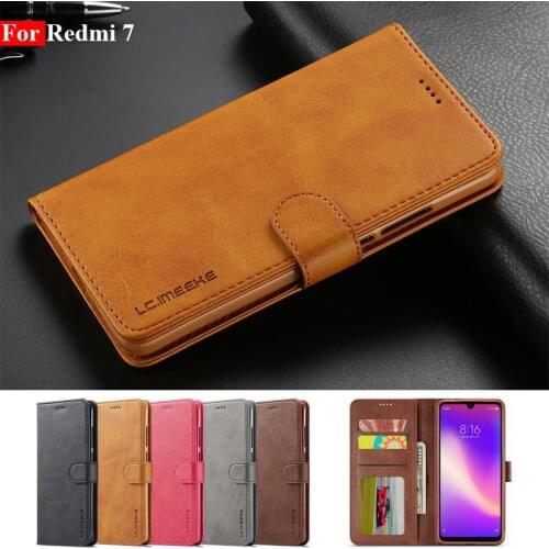 Xiaomi Redmi 7 Case Leather Vintage Phone Case For Redmi 7 Case Flip Magnetic Wallet Case On Xiaomi Redmi 7 Cover Hoesjes Fundas