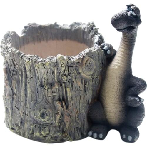 Dinosaur Flower Pot Garden Decor for Small Plants Animal Planters Indoor Outdoor Bonsai Pot Decorations Crafts
