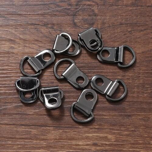 10sets/Bag D Ring Buckle Hiking Climbing Boots Practical Repair Buckles DIY Craft Leather Bags Decorative Accessories