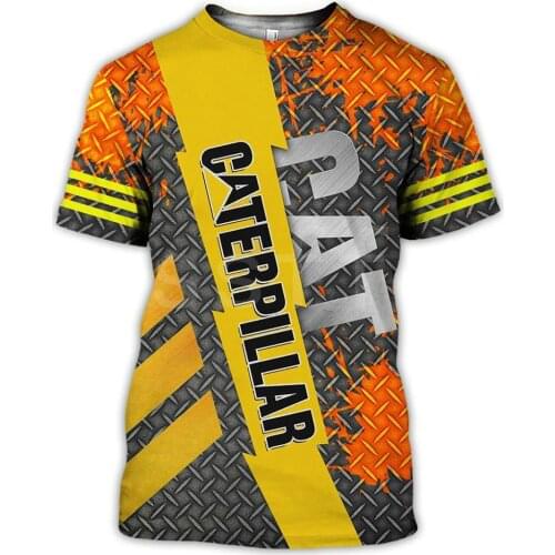 Mens Womens 3D Printed Short Sleeve T-shirts Hip Hop Streetwear Excavator Team Summer 2021