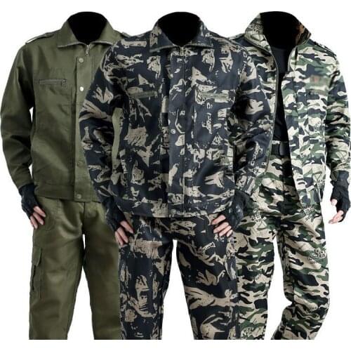 2021 New Summer Workwear Outdoor Wear-resistant Welder Sports Camouflage Suit Labor Insurance Service