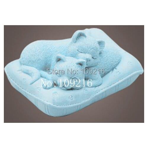 Wholesale!!!1pcs Lazy Cat (zx1614) Silicone Handmade Soap Mold Crafts DIY Mold