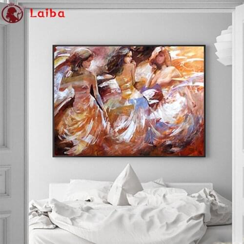 Full Diy diamond painting Abstract art, painted sexy woman picture rhinestones embroidery diamond mosaic 5d cross stitch decor