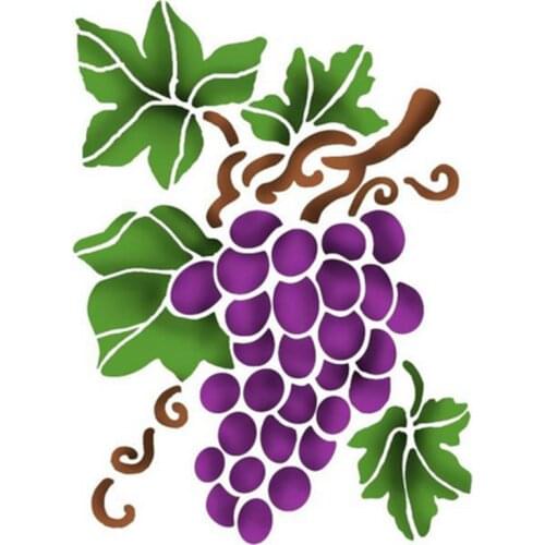 6*8inches Grape Vines Rattan Stencil For DIY Scrapbooking Paper Cards Making Crafts Plastic Templates Paint Decor New 2019