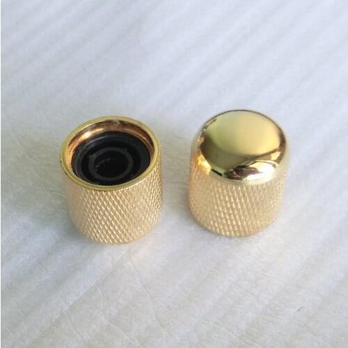 Sell Free Shipping 3pcs/pack metal Gold color dome Volume and Tone control TL guitar knob