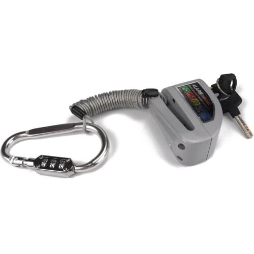 1 PCS Motorcycle Waterproof Alarm Lock Motocross Bike Disc Lock Warning Security Anti theft Brake Rotor Padlock Alarma Moto