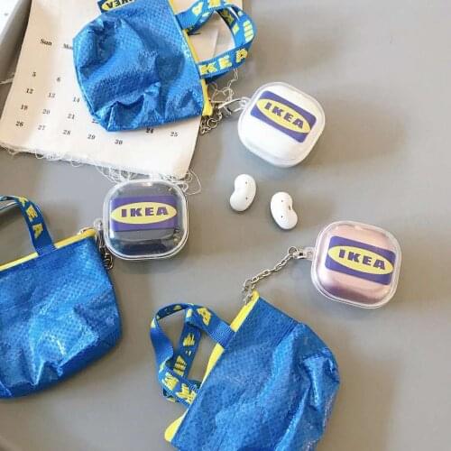 Cute Woven bag silicone soft Cover for Samsung Galaxy Live Bluetooth Earphone Case for Samsung Galaxy Hard shell buds+ Key-bag