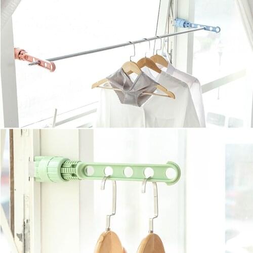 Indoor Drying Racks Window Sill Drying Clothes Rack Creative Multifunctional Balcony Outside the Window Storage Hook Hanger