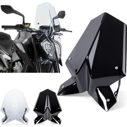 For D uke 790 Windscreen Windshield W/ Bracket for D uke790 2018 2019 2020 Double Bubble Wind Deflector