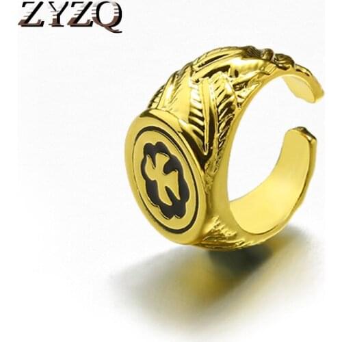 ZYZQ Trendy Punk Stylish Open Rings Three Color Available Eagle Shaped Symbol Pattern Design Boho Birthday Gift For Boyfriend