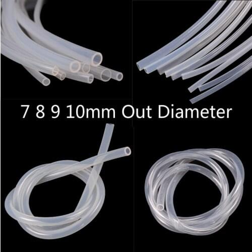 1Meter Food Grade Transparent Silicone Rubber Hose Flexible Silicone Tube Air Pump Line 5x7/8mm 6x8/9/10mm 8x10/12mm 10x12/14mm