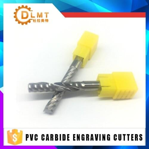 1PC One Flute d6x32 6mm 32mm long Wood Milling Cutter high quality PVC Carbide Engraving Cutters CNC router bits acrylic