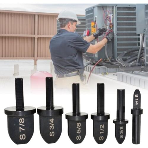 6pcsAir Conditioner Conditioning Tube Expander Swaging Tool Drill Bit Pipe Flaring 7/8" 3/4" 5/8" 1/2" 3/8" 1/4"