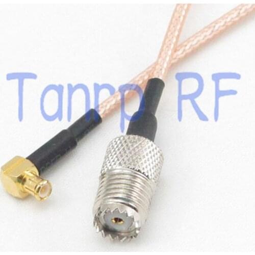 6in mini UHF female jack to MCX male right angle RF adapter connector 15CM Pigtail coaxial jumper cable RG316 extension cord