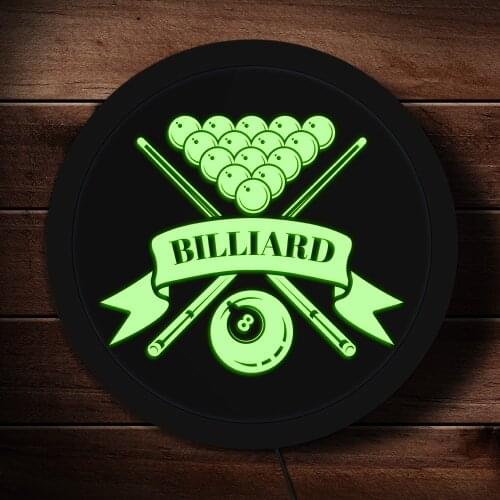 Billiard Accessories 8 Ball Colorful LED Neon Sign Billiard Room Poolroom Personalised Logo Snooker Business Lighting Wall Art
