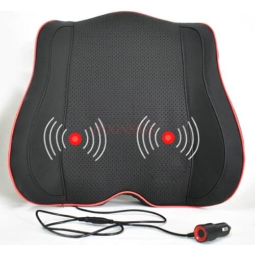 Ventilation Car Lumbar Cushion Waist Summer Vehicles Seat Back Pad Massage Memory Cotton Electric Driver Body Support Vibrator