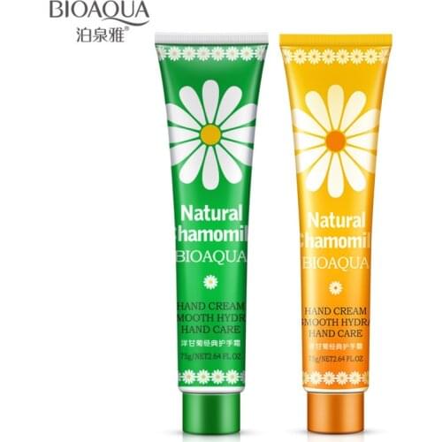 BIOAQUA Chamomile Hand Cream Classic Hydrating Moisturizing Hand Cream Winter Antifreeze Hand Care Exfoliating Anti Cracking 75g