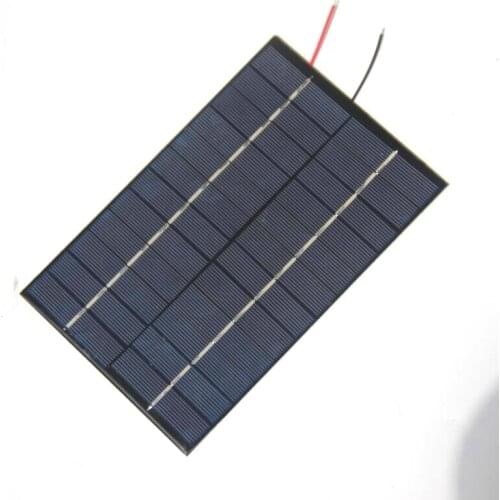BUHESHUI 4.2W 18V Polycrystalline Solar Cells+Cable olar Panels Solar Module For Charging 9V Battery DIY Solar System 200*130MM