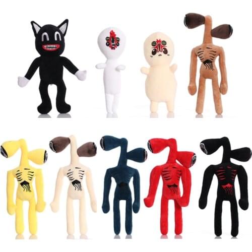 28-40cm Scp Siren Head Plush Toys White Black Sirenhead Stuffed Doll Horror Character Figures Peluches Toys Kids Birthday Gifts