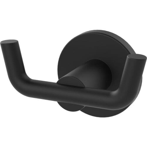 Matt Black Stainless Dual Robe Hook