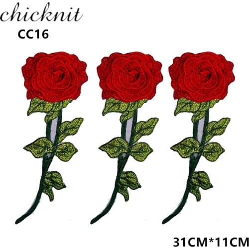 CHICKNIT fashion 3D embroidered lace flower applique patch clothes Shoulder flower diy garment accessories CC16