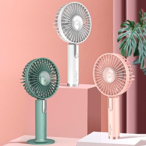 Summer Portable Mini Fan 3 Speed Adjustable Fans USB Rechargeable Desk Handheld Air Conditioner Cooler No Noise Lightweight