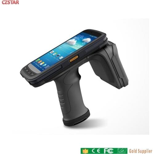 15m long range Android rugged Handheld reader mobile phone UHF RFID function Java sdk impinj r2000 chip multi tag reading