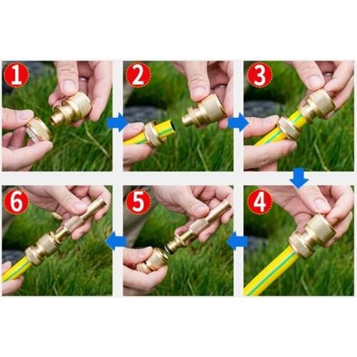 Professional Car Bicycle Washing Tools Pressure Washer Spray Adjustable Copper Sprinkler Watering Nozzle