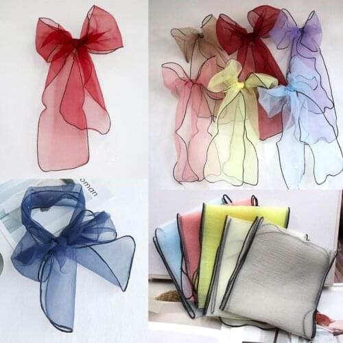 Made Bows By Yourself 135cm Mesh Ribbon Oversize Tassel Hair Bows Rope DIY Streamer Ponytail Holder Women Scrunchies Accessories