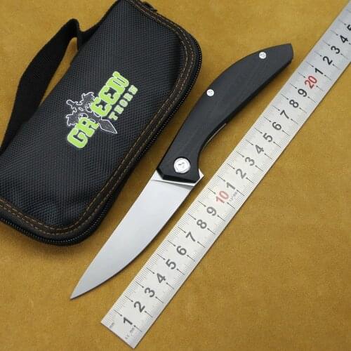 GREEN THORN Sigma Flipper Folding Knifes D2 Blade G10 Handle Outdoor Camping Hunting Survival Kitchen Fruit EDC Tools