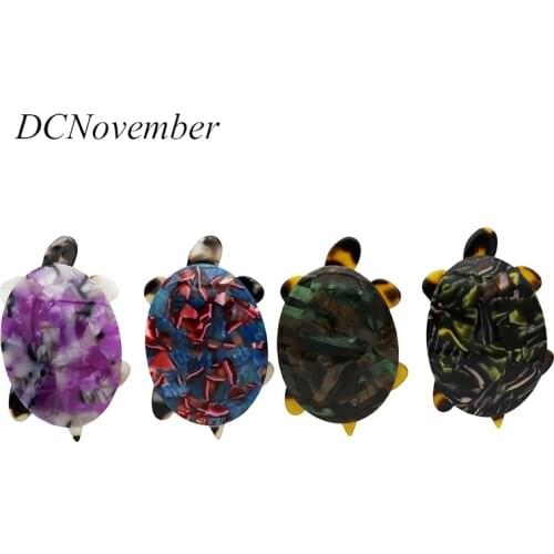 Vintage Turtle 4 Colors Tortoise Brooches Environmental Acetate Fiber Brooch Pins Jewelry DCNovember